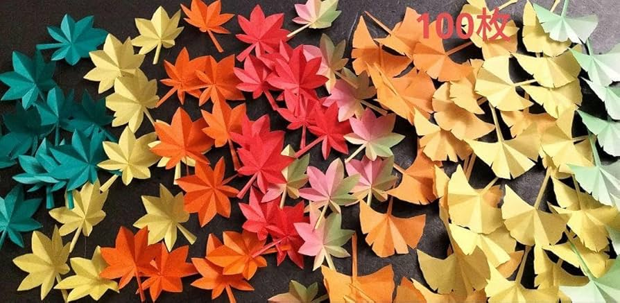 イチョウ　銀杏　折り紙　紅葉　ハンドメイド　壁面飾り　1000枚 イチョウ 銀杏 紅葉 折り紙 ハンドメイド 壁面飾り 30枚 - メルカリ